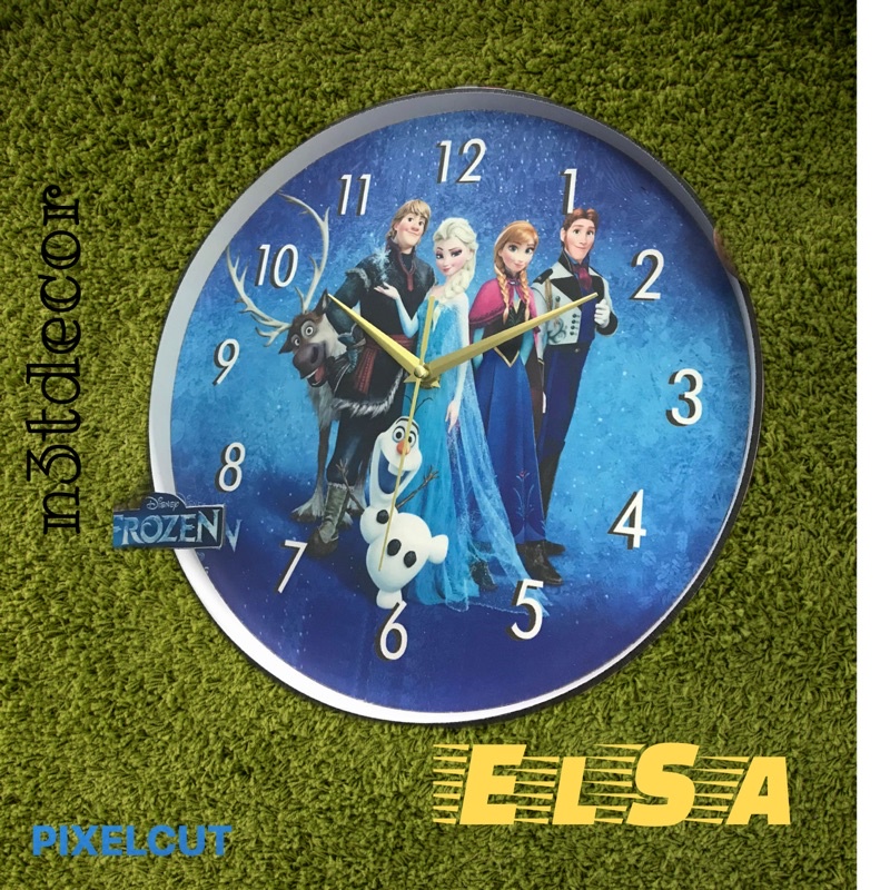 | ELSA | Đồng hồ trang trí cho bé gái - kích thước 30cm