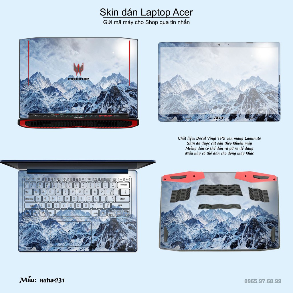 Skin dán Laptop Acer in hình thiên nhiên nhiều mẫu 9 (inbox mã máy cho Shop)