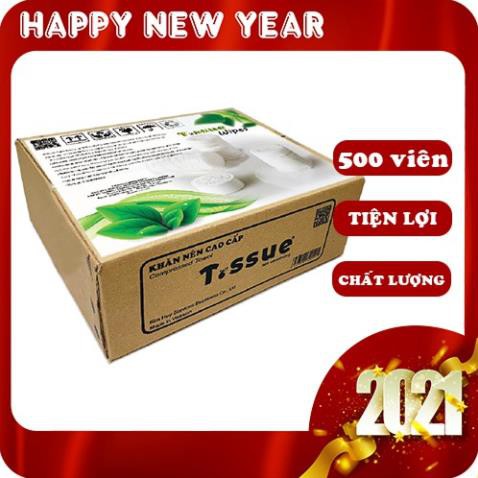 Khăn nén cao cấp T.ssue Wipes (thùng 500 viên) - Sản phẩm sản xuất tại Việt nam