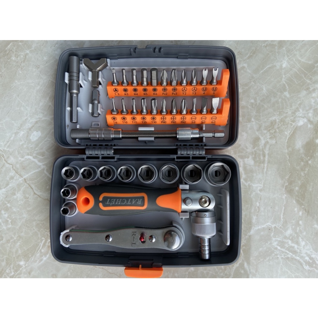 Bộ dụng cụ sửa chữa 38 chi tiết, bộ dụng cụ mở bu lông ốc vít ...