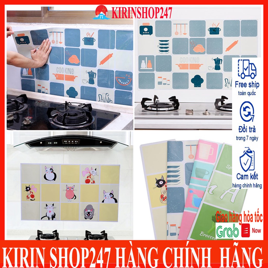 Miếng Dán Tường Nhà Bếp Chống Dầu Mỡ Cách Nhiệt 45x75cm