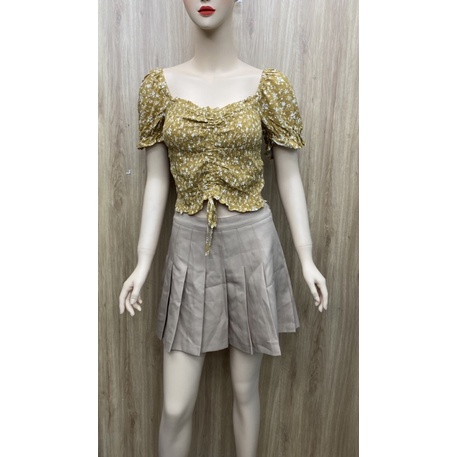 Áo hoa body dáng croptop June