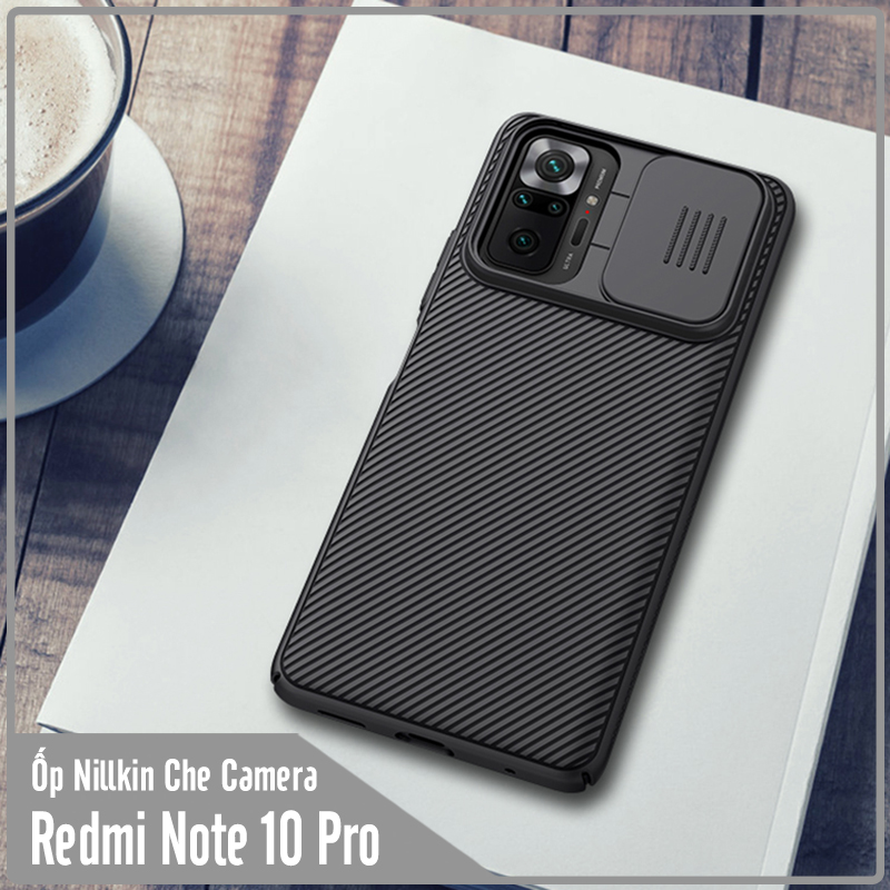 Ốp lưng cho Xiaomi Redmi Note 10 Pro Nillkin CamShield che camera - Hàng nhập khẩu