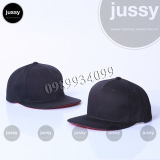 Nón Lưỡi Trai Snapback Trơn Đen Két ĐỎ Cá Tính