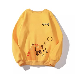 ÁO SWEATER IN MÈO DỄ THUƠNG