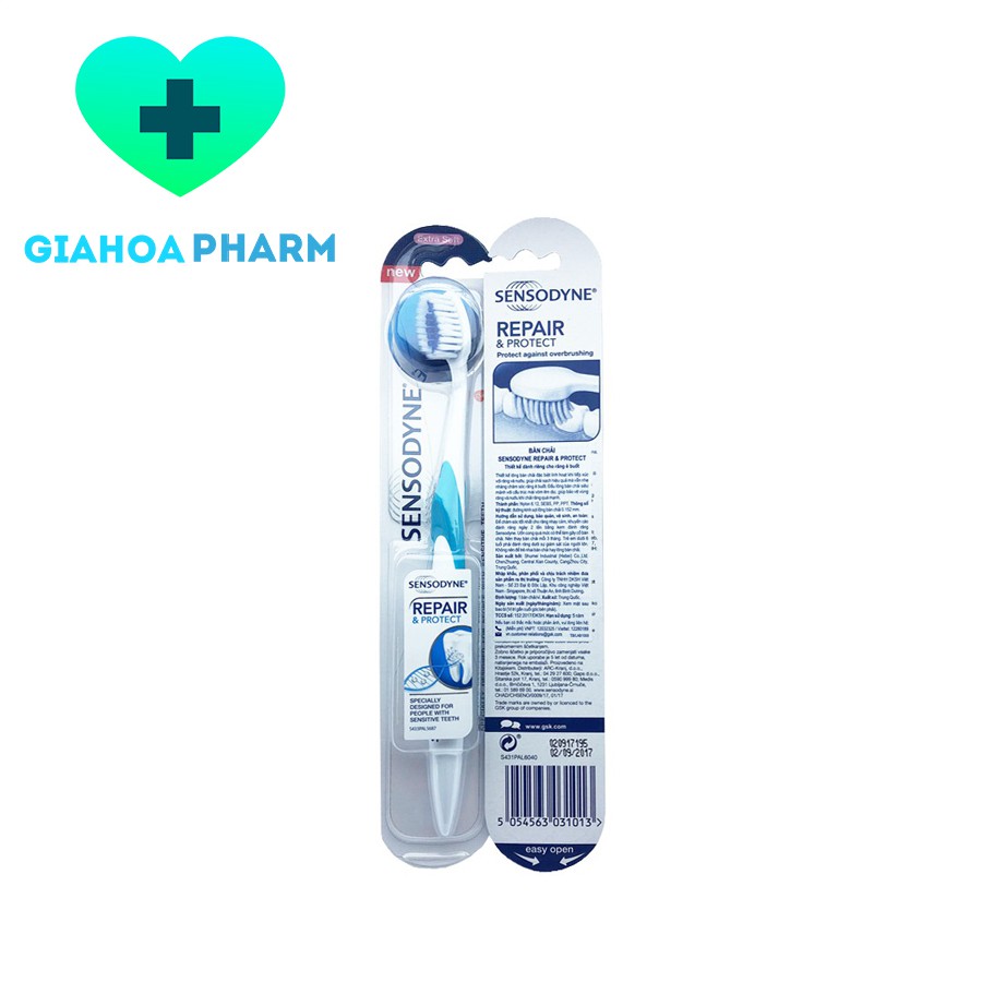 Bàn chải đánh răng dành cho răng ê buốt cao cấp Sensodyne Repair &amp; Protect Extra Soft (CHÍNH HÃNG) - Nhẹ nhàng, êm nướu