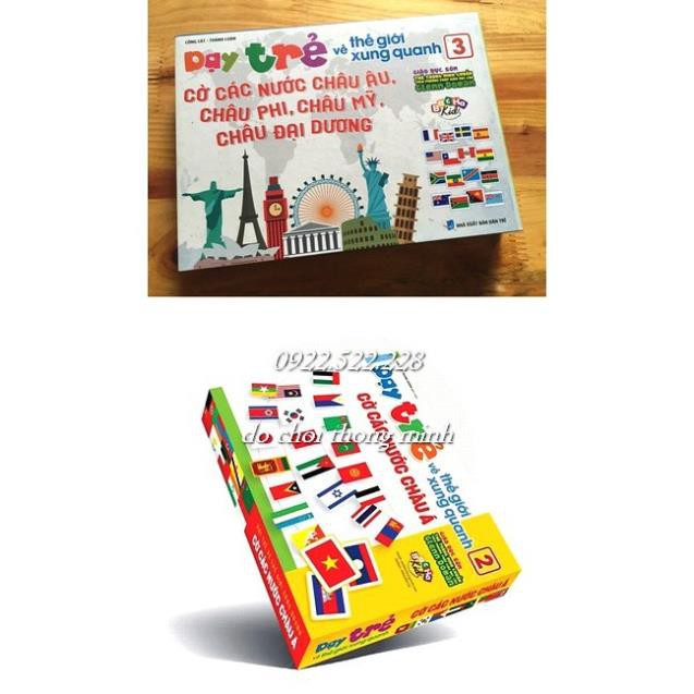 Combo FLASHCARD cờ các nước / quốc gia trên thế giới - khổ A5