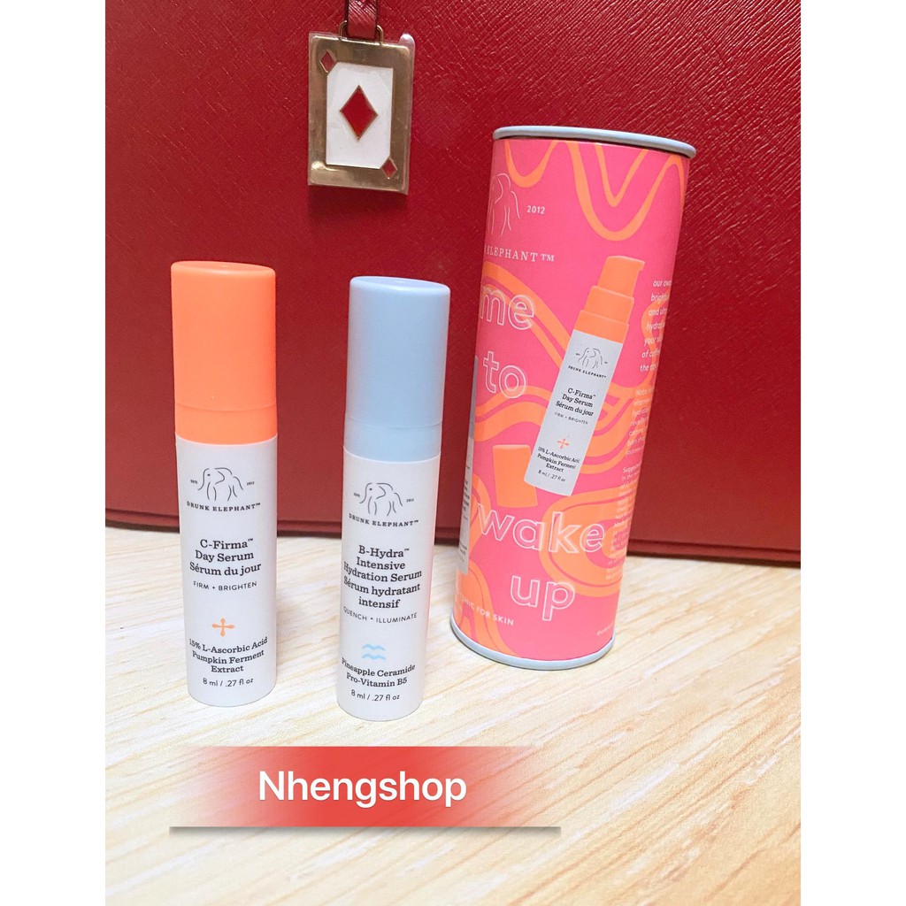 Drunk Elephant] Serum dưỡng sáng da C-Firm Day Serum và serum phục hồi B-Hydra (b5