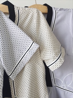 Đầm công sở xoè phối đen InFashion