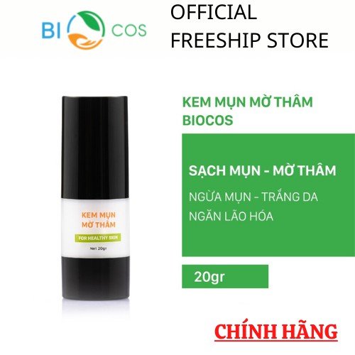  Kem mụn BioCos trắng da, ngăn ngừa mụn làm mờ thâm nám 20gr