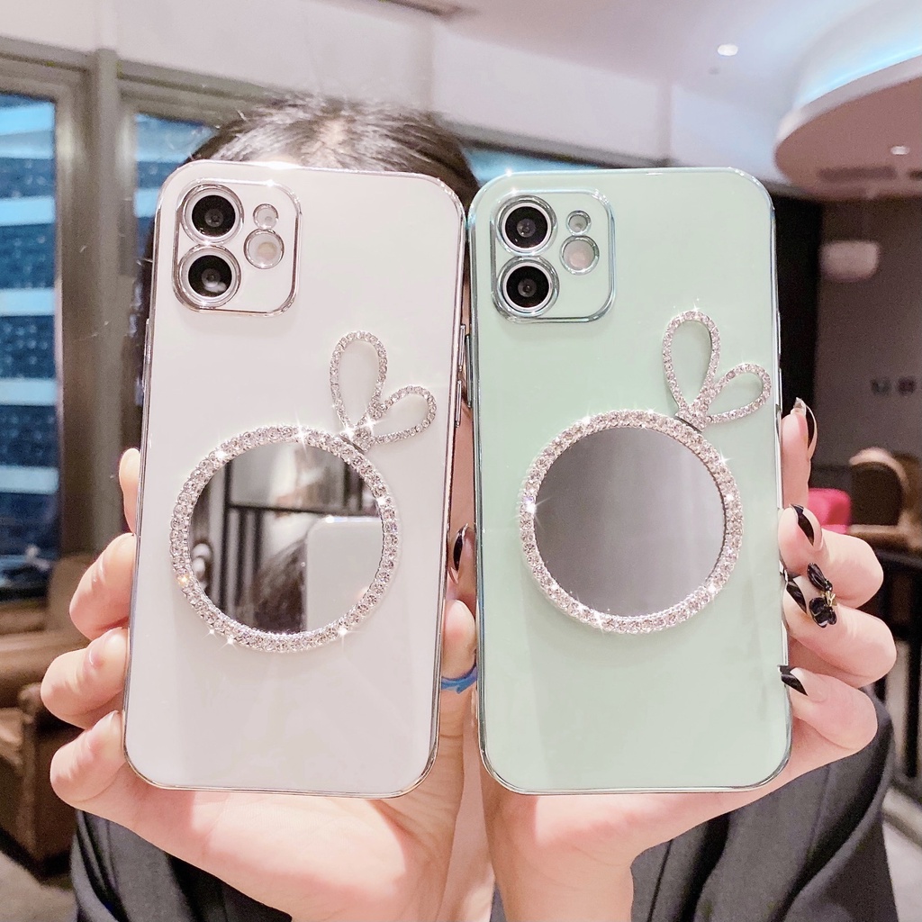 Ốp Điện Thoại Mềm Tráng Gương 3D Cho iPhone 12 Mini 11 Pro Max X XR XS 7 7P / 8P SE 2020 PLUS