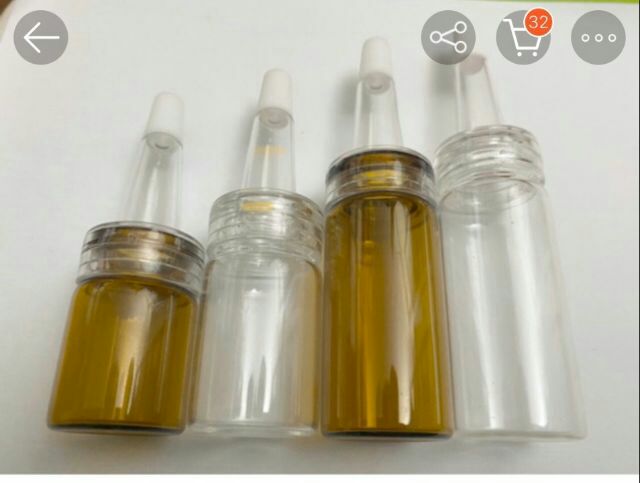 Lọ chiết kèm nắp chiết serum mỹ phẩm, nước hoa, tinh dầu