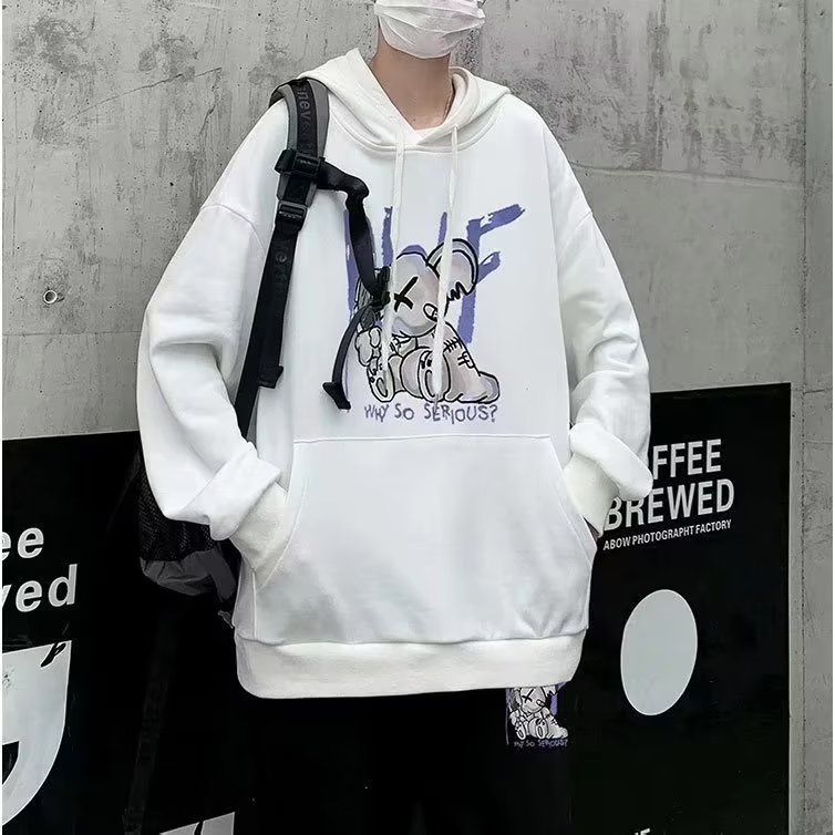 Áo hoodie Dáng Rộng In Họa Tiết Hoạt Hình Phong Cách hip hop Nhật Bản Chất Lượng Cao Thời Trang Cho Nam Và Nữ