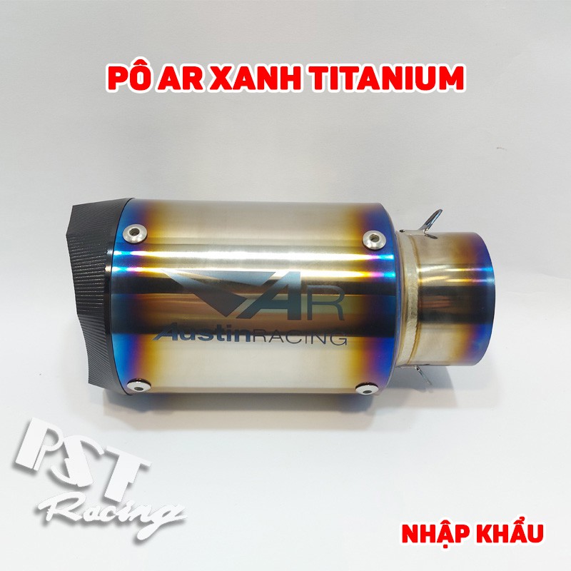 Pô Austin Racing xanh Titanium nhập khẩu
