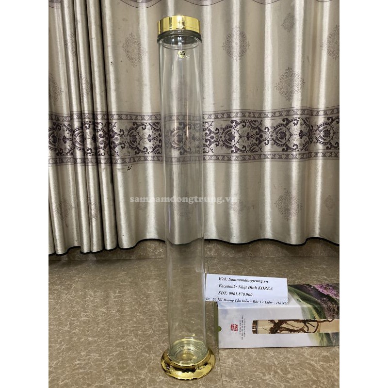 Bình thuỷ tinh ngâm rượu Hàn Quốc 6,5lit (hình trụ)