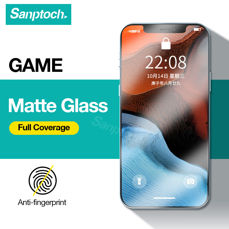 Sanptoch Kính Cường Lực Bảo Vệ Màn Hình Chống Dấu Vân Tay Cho iphone 15 14 13 12 11 pro max x xs max xr 7 8 plus se 2020