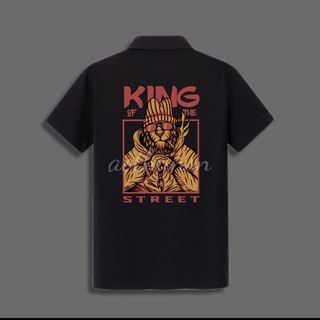 Áo thun cổ trụ cổ bâu Lion KING CÓ BIGSIZE- AOTHUNSN- VẢI POLY COTTON (vải da cá)