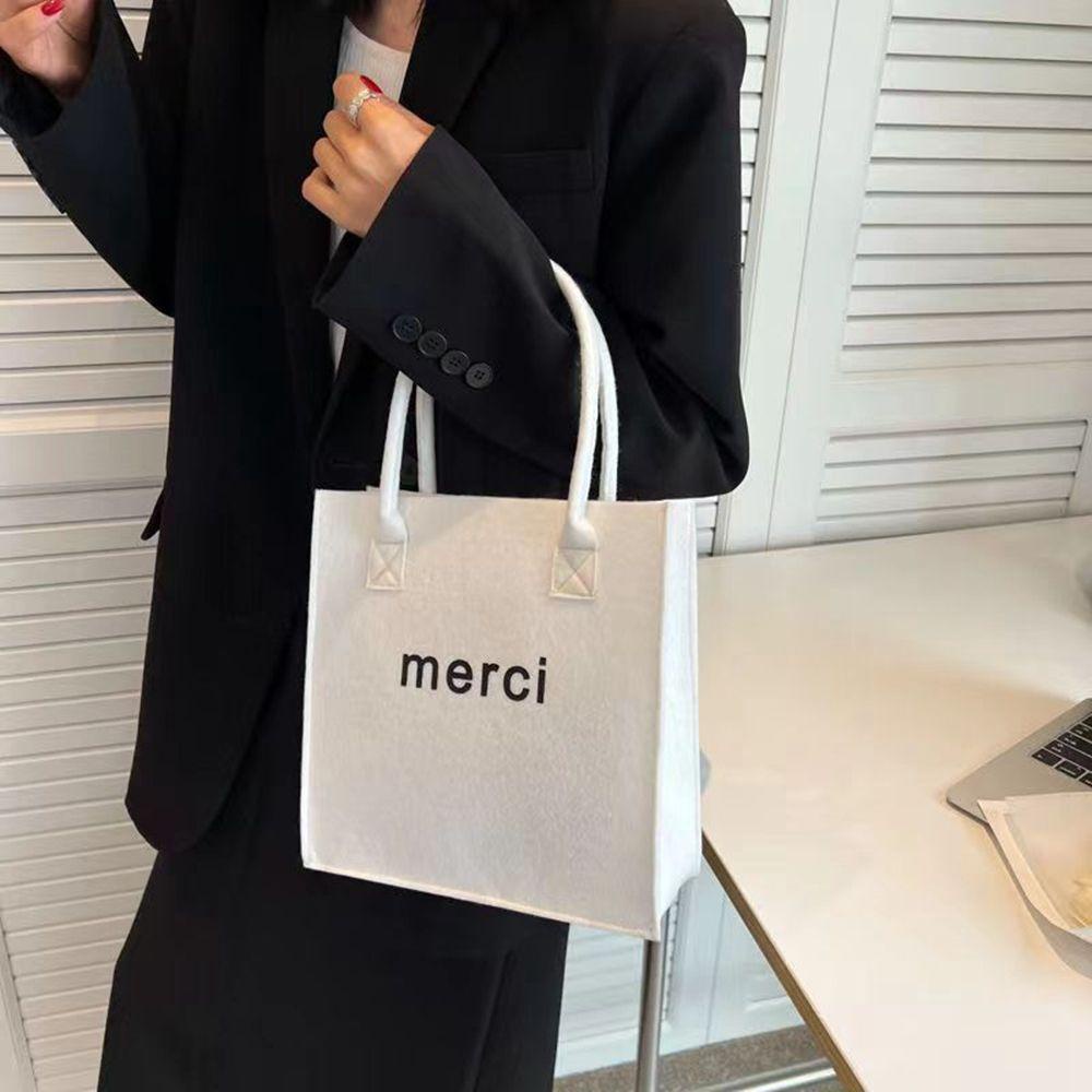 ELEGANT Túi Đựng Hộp Cơm Trưa In Chữ Cỡ Lớn Tiện Dụng