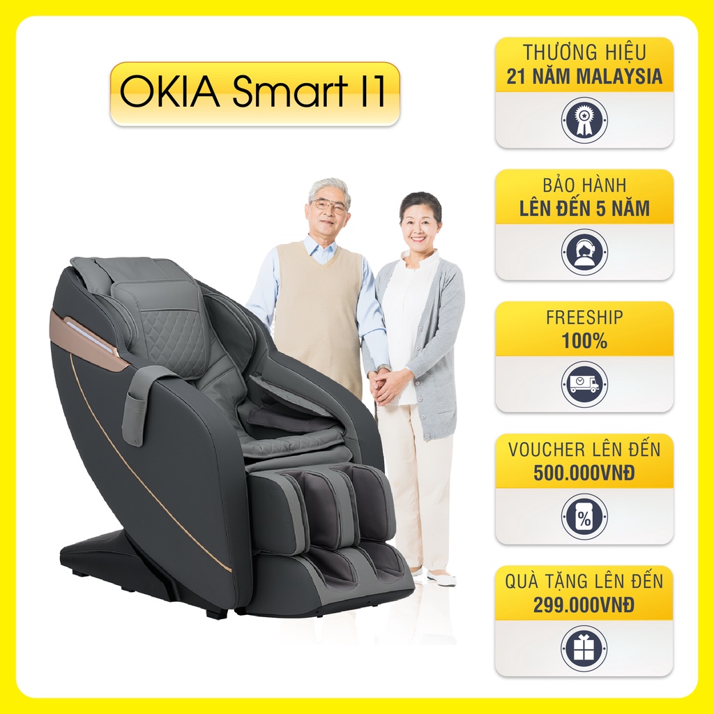 Ghế Massage Toàn Thân OKIA Smart I1 KWH970 + [TẶNG ĐỆM MASSAGE 8TRIỆU VNĐ]