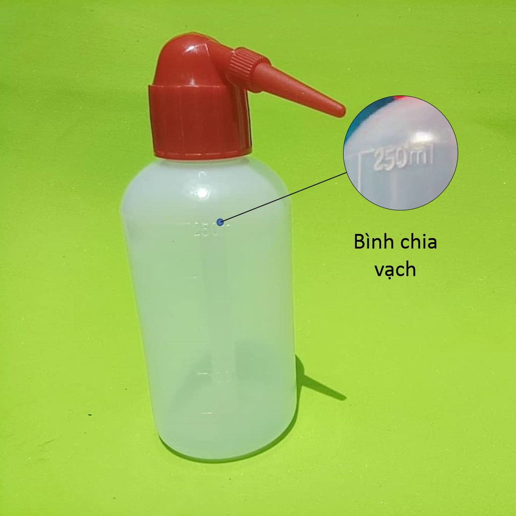 BÌNH TIA NHỰA 250ml, 500ML VÒI NGANG NẮP ĐỎ