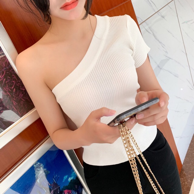 ÁO LỆCH VAI QUỲNH THI HÀNG CHUẨN(kèm ảnh thật)