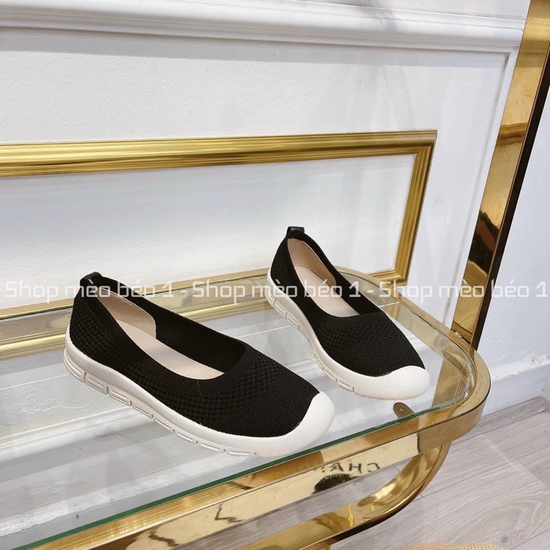 Giày slip on bệt chun mũi tròn fullbox hàng quảng châu cao cấp