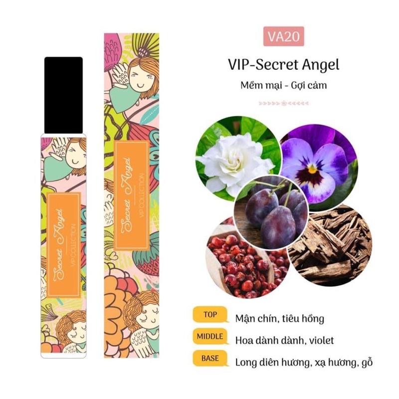 Vip-Secret Anget (Mềm Mại,Gợi Cảm) Tinh Dầu Nước Hoa Pháp Cao Cấp Cho Nữ