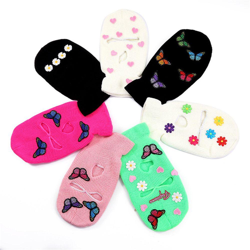 Mũ Trùm Đầu Dệt Kim Thiết Kế 3 Lỗ Phong Cách Hip Hop