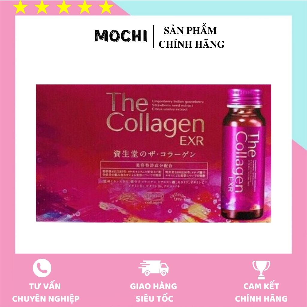 The Collagen Shiseido EXR, Nước Uống Collagen Nhật Bản - Hộp 10 Chai/50ml