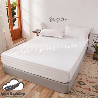 Bộ Ga Gối COTTON sọc kẻ 3cm nhà nghỉ , homstay cao cấp ( Nhiều màu )