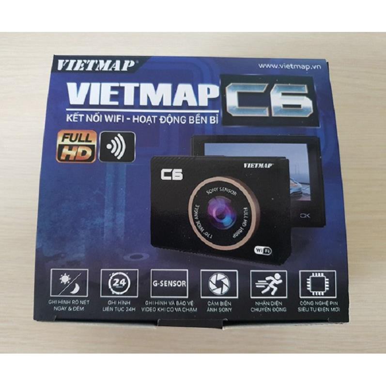 Camera hành trình Vietmap C6 | Kết nối Wifi cảm biến Sony - Bảo hành 12 tháng Vietmap chính hãng