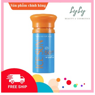 Kem Chống Nắng💖FREESHIP💖Kem Chống Nắng Giảm Nhiệt, Bật Tông Da Nature Republic California Aloe Ice Puff Sun SPF50+ PA+ 5