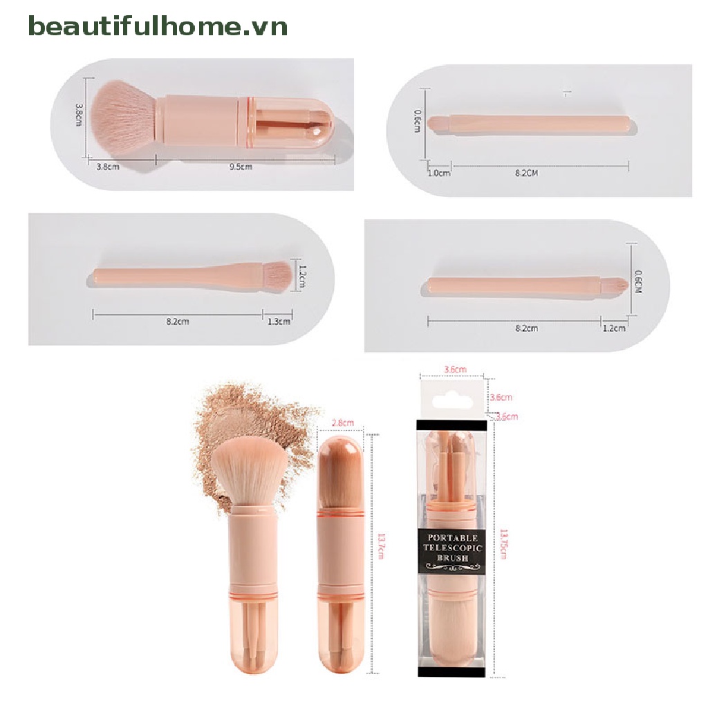 Cọ Trang Điểm Mắt 4 Trong 1 Có Thể Thu Gọn