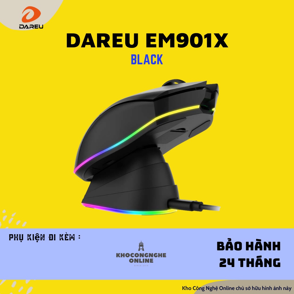 Chuột không dây Gaming DAREU EM901 RGB (BRAVO ATG4090 sensor)