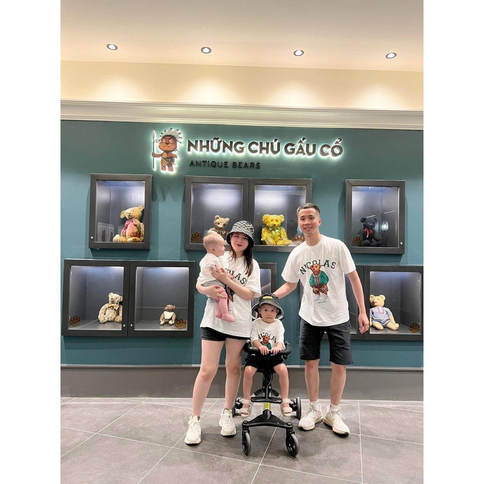 Áo thun trẻ em, áo phông gia đình SAMY KIDS áo cho bé trai, bé gái tay lỡ unisex Nikolas