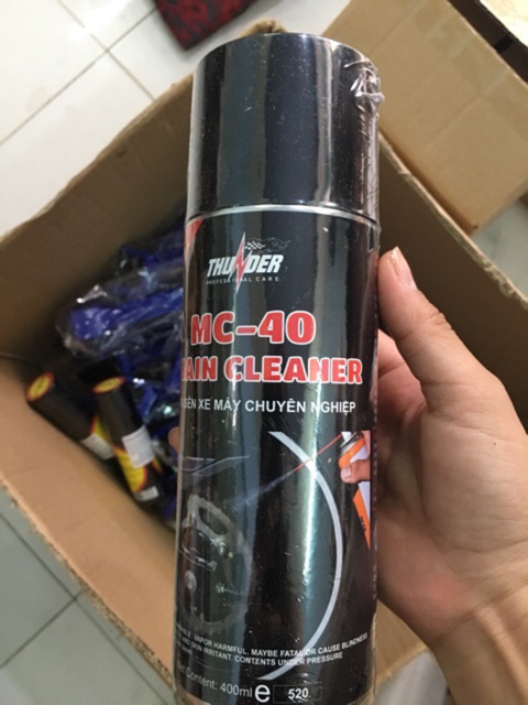 Chai xịt vệ sinh sên xe máy / moto Thunder MC-40 Chain Clearn 400ml