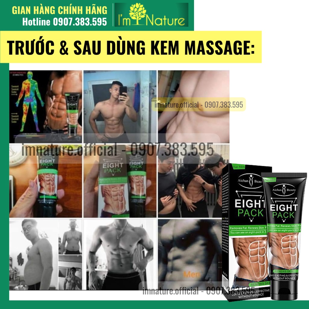 Kem Eight Pack Massage Tăng Cường Cơ Bụng Cho Nam Aichun Beauty 80gr