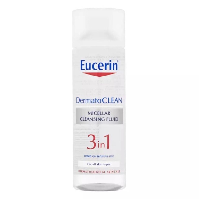 Eucerin Nước Tẩy Trang DermatoClean Micellar Cleansing Fluid 3 in 1 200ml (mẫu mới)