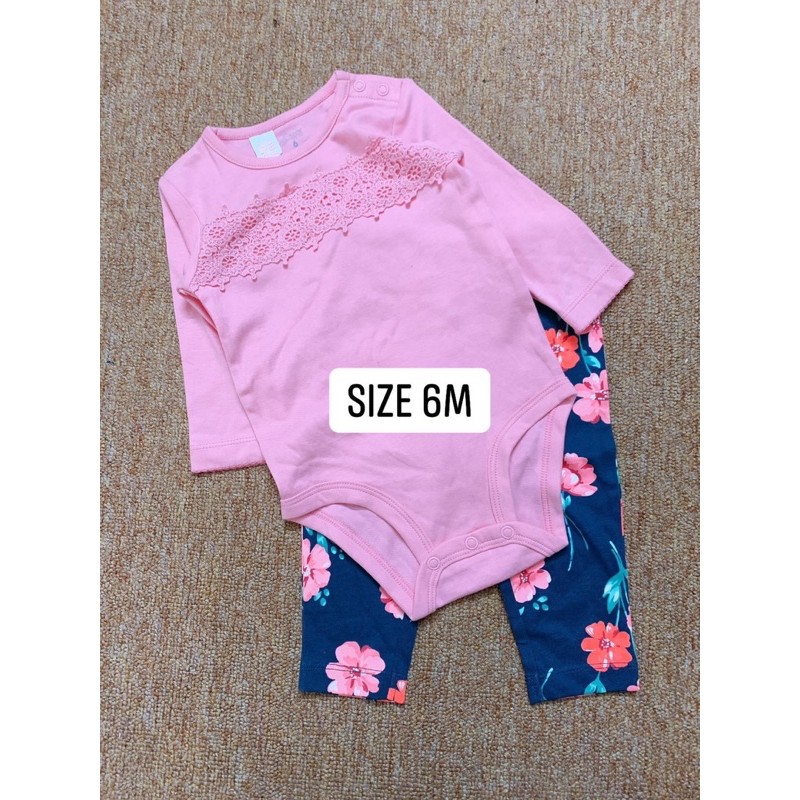 Set 2pcs body bé gái 3m-24m dư xịn