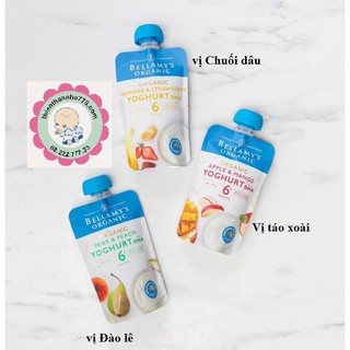 (HSD: 1,3,4/21) Sữa chua Bellamy Organic Úc dạng tú 4m, 6m: cherry, táo, đào, xoài.