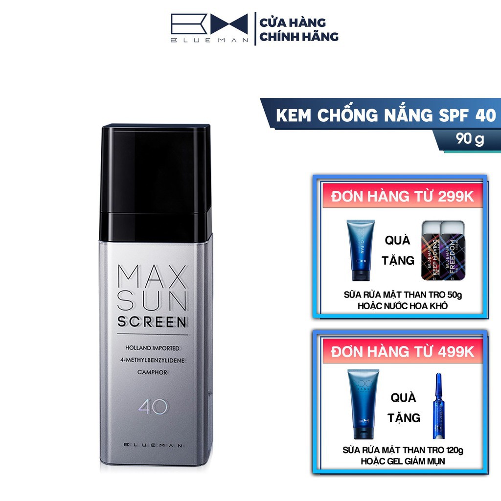 Kem chống nắng SPF 40 Blueman dưỡng ẩm bảo vệ da 90g