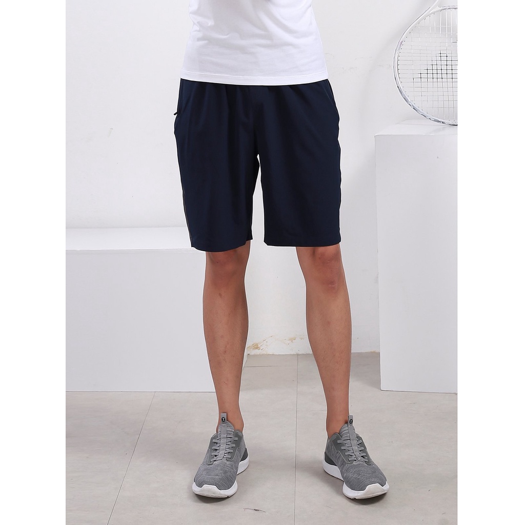Quần short gió chất thể thao nam KWIN  ASO012S8 - ASO009S8 co giãn 4 chiều, có dây rút, hai túi có khoá kéo