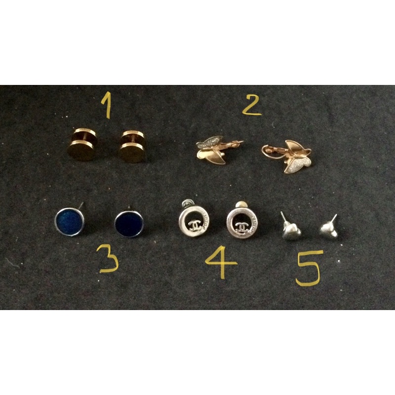 Khuyên tai ngắn, nụ hợp kim, titan