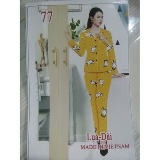 Bộ pijama chất lụa đẹp, vải mềm, mát lạnh
