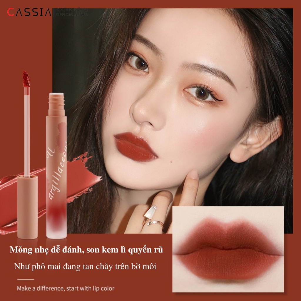 Son Kem Nội Địa Trung Nhung Lì Lâu Trôi, Son Lì Mịn Mượt Không Khô Môi, Kem Bùn Matte LipStick Phô Mai 6 Màu VIBELY