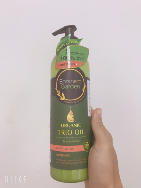Sữa dưỡng thể Botaneco Garden Trio Oil làm trắng, dưỡng ẩm, thư giãn 400ml