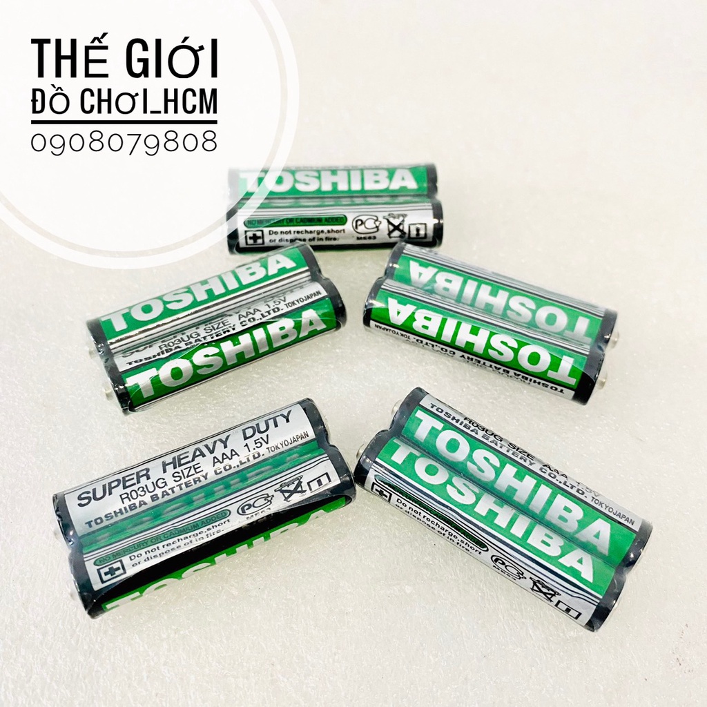 [1 VIÊN/ 3K] Pin tiểu/ pin AAA Toshiba dành cho bé lắp vào đồ chơi, loại nhỏ hay dùng lắp vào remote Tivi, máy lạnh