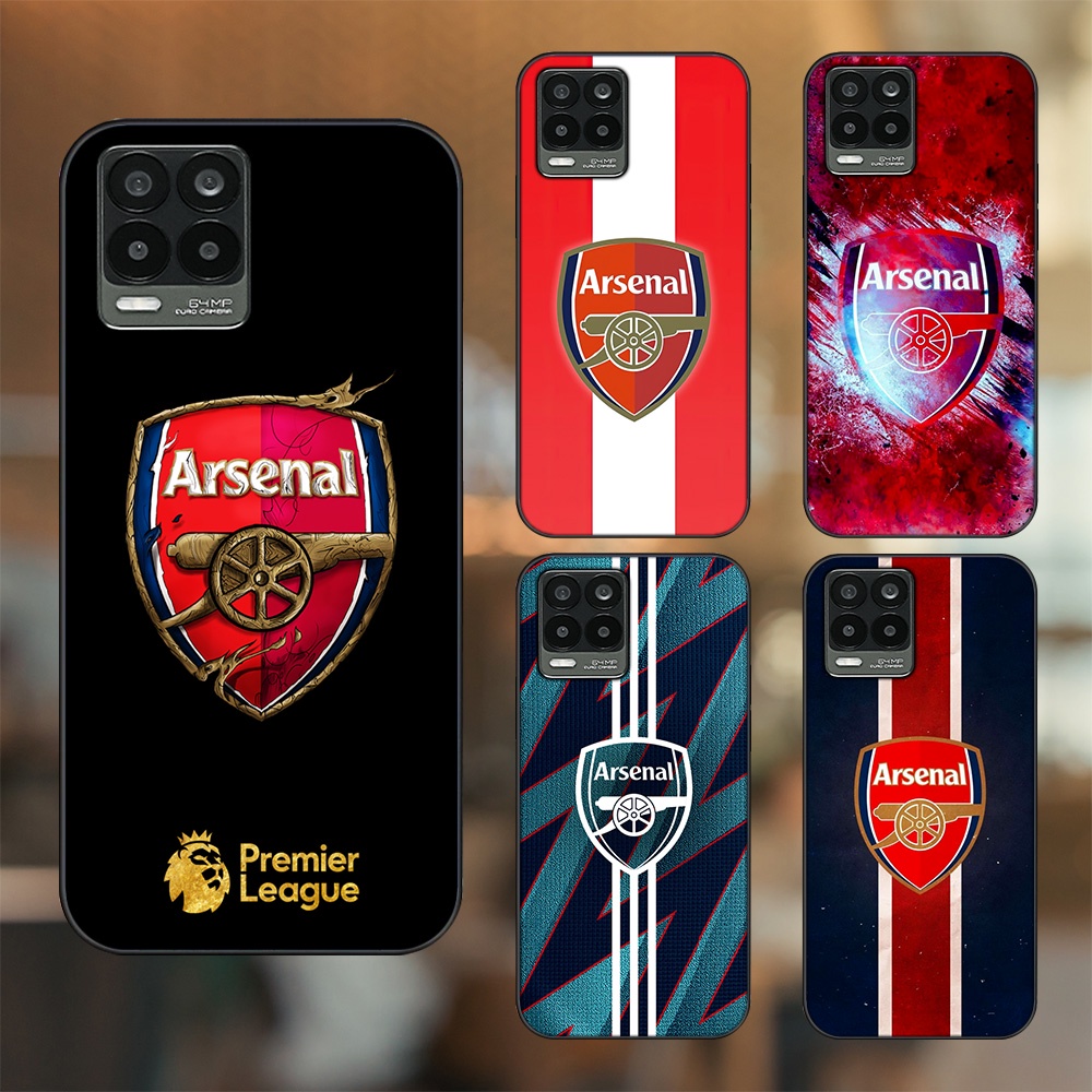 Ốp lưng Realme 8, 8 Pro viền đen in hình Arsenal FC