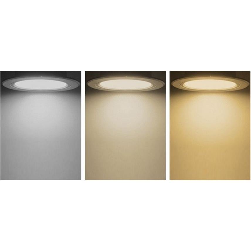 Đèn âm trần mắt trâu LED 5W 7W 3 màu , đế tản nhiệt nhôm Viền Vàng,viền Bạc
