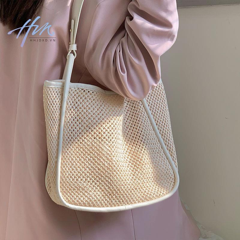 Túi Xách Đan Sợi Mây Phong Cách Retro Thời Trang Cho Nữ